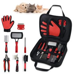 Complete Portable Pet Grooming Kit for Cats and Dogs