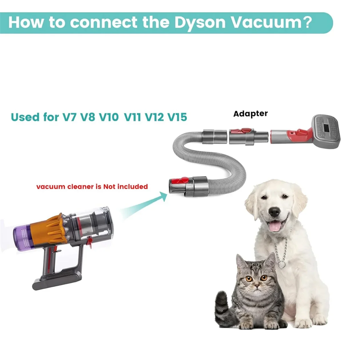 Pet Dog Grooming Kit for Dyson Vacuum V7 V8 V10 V V12 V15,Dog Grooming