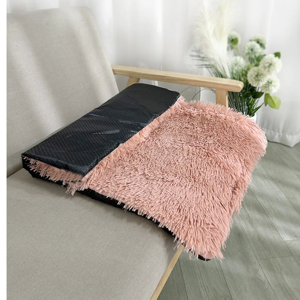 -slip waterproof warm cat blanket comfortable velvet puppy sleep mat winter