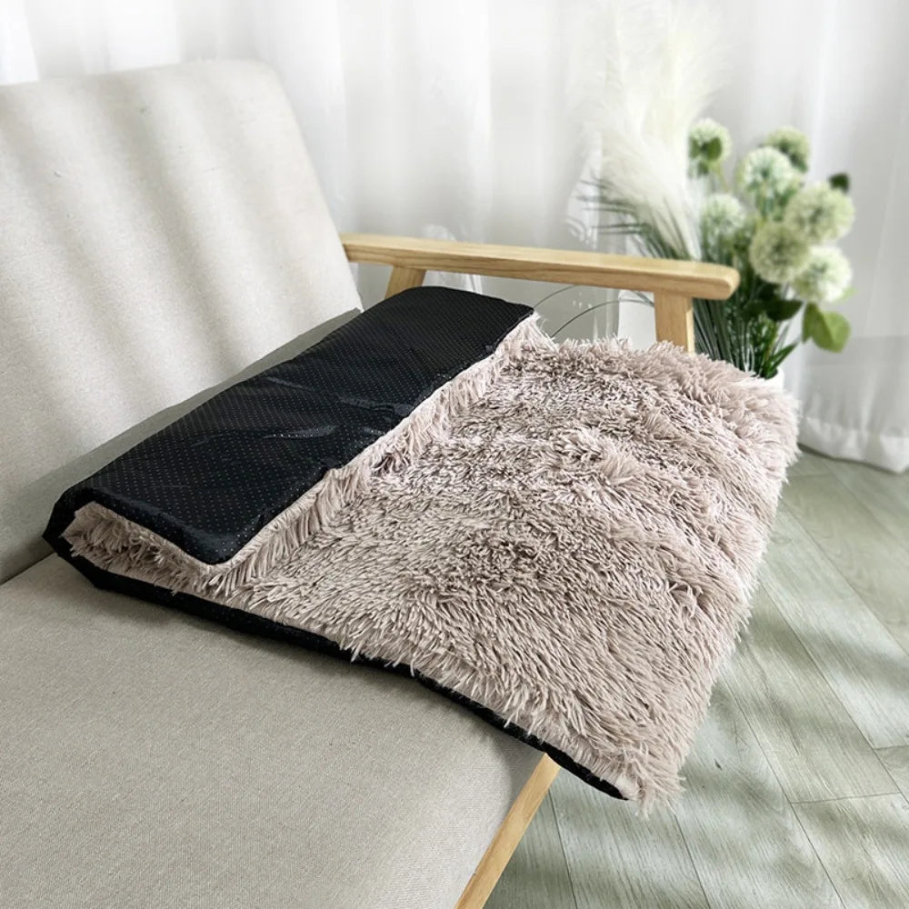 -slip waterproof warm cat blanket comfortable velvet puppy sleep mat winter