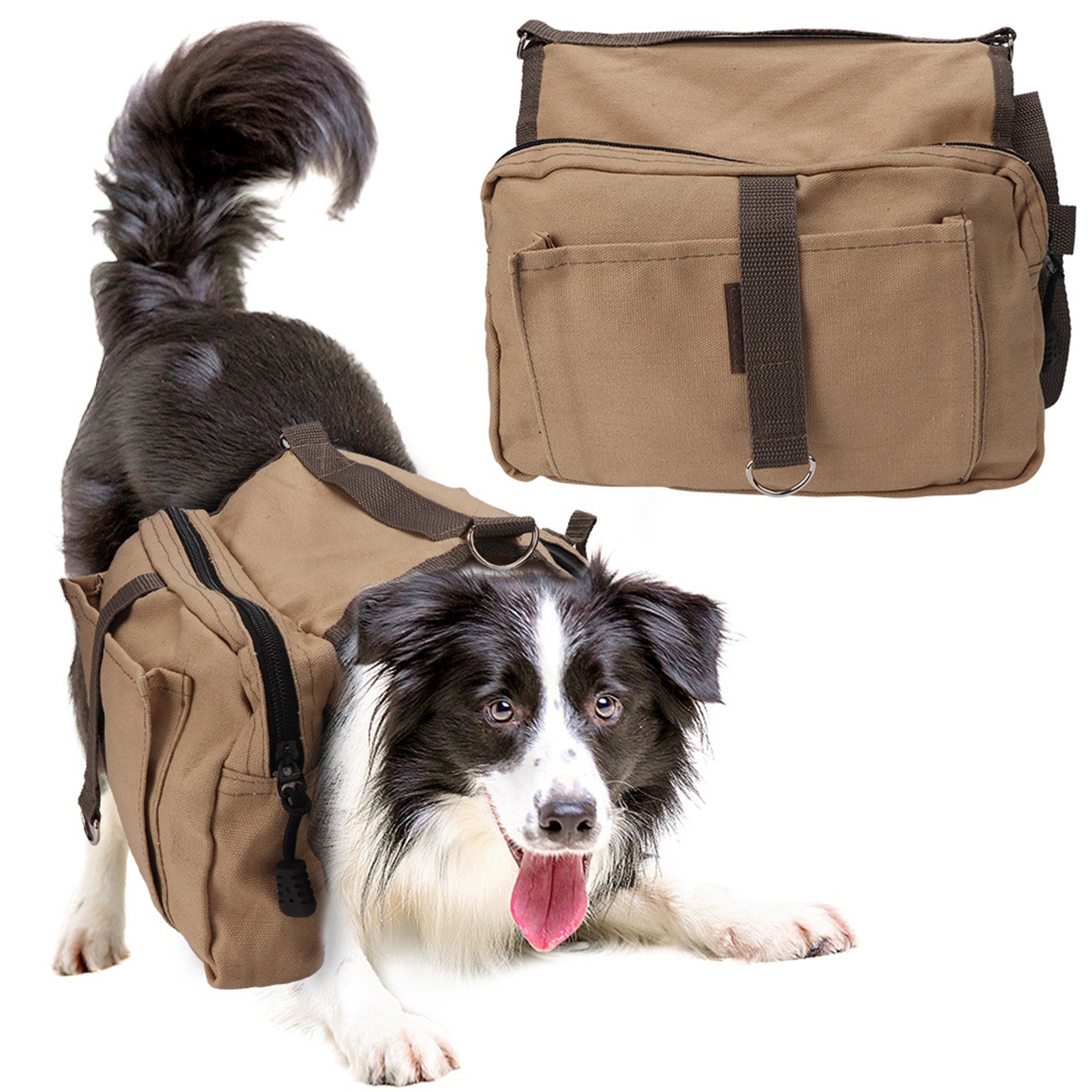 side bag dog pack hound travel camping hiking backpac