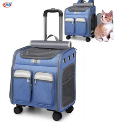 stock storage travel pet rolling carrier dog