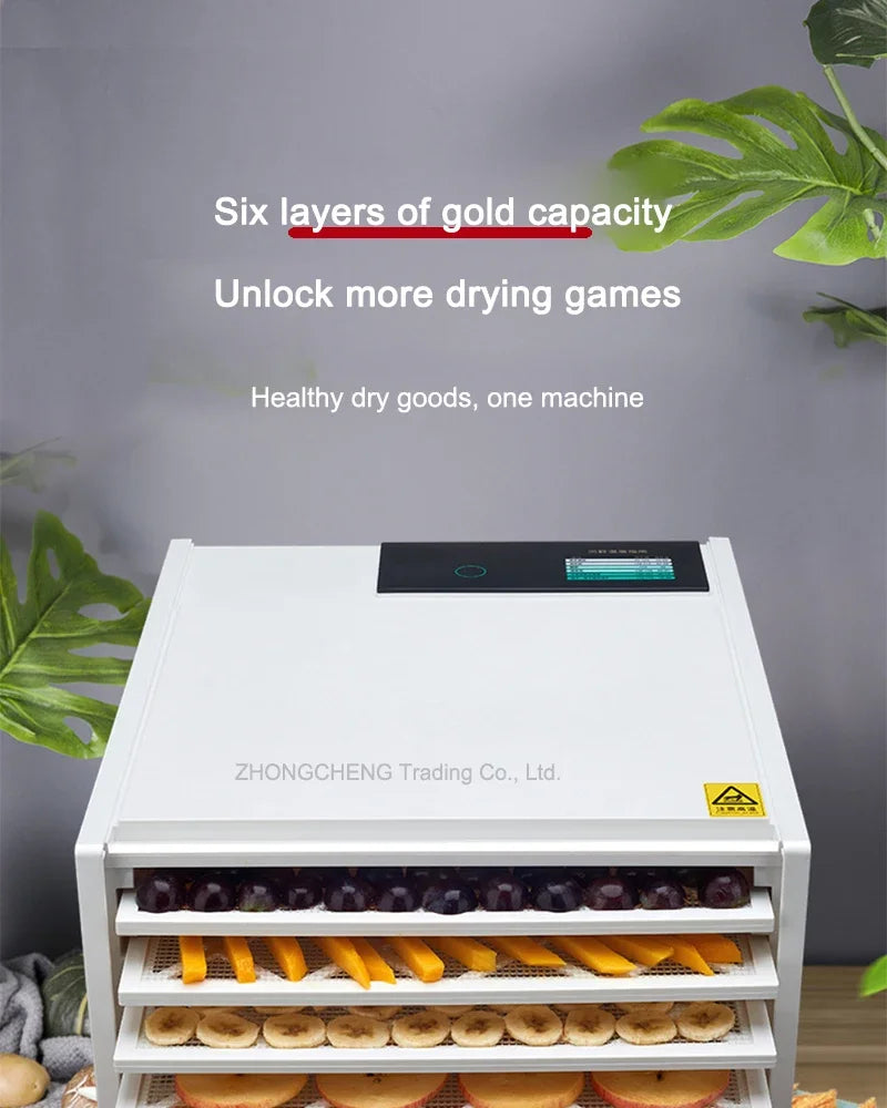 6 Layer Dehydrator 25L Dried fruit machine food air dryer small fruit dried meat dry food dryer home pet snacks