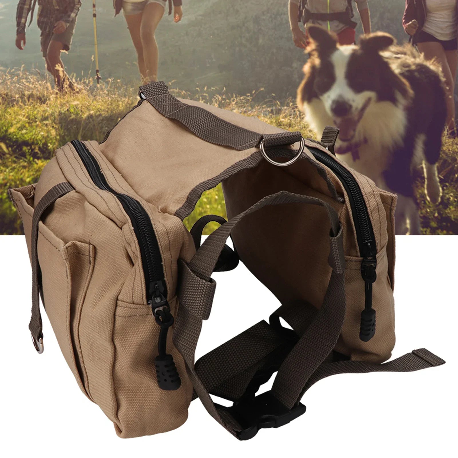 side bag dog pack hound travel camping hiking backpac