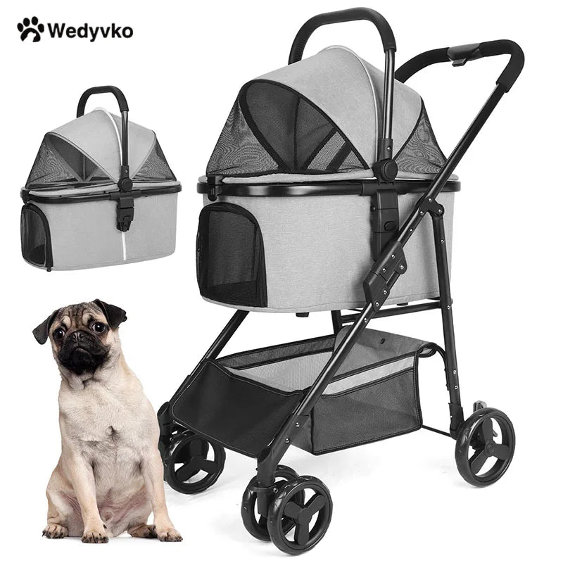 애완견 유모차 cute pet strollerfoldable pet travel carrier