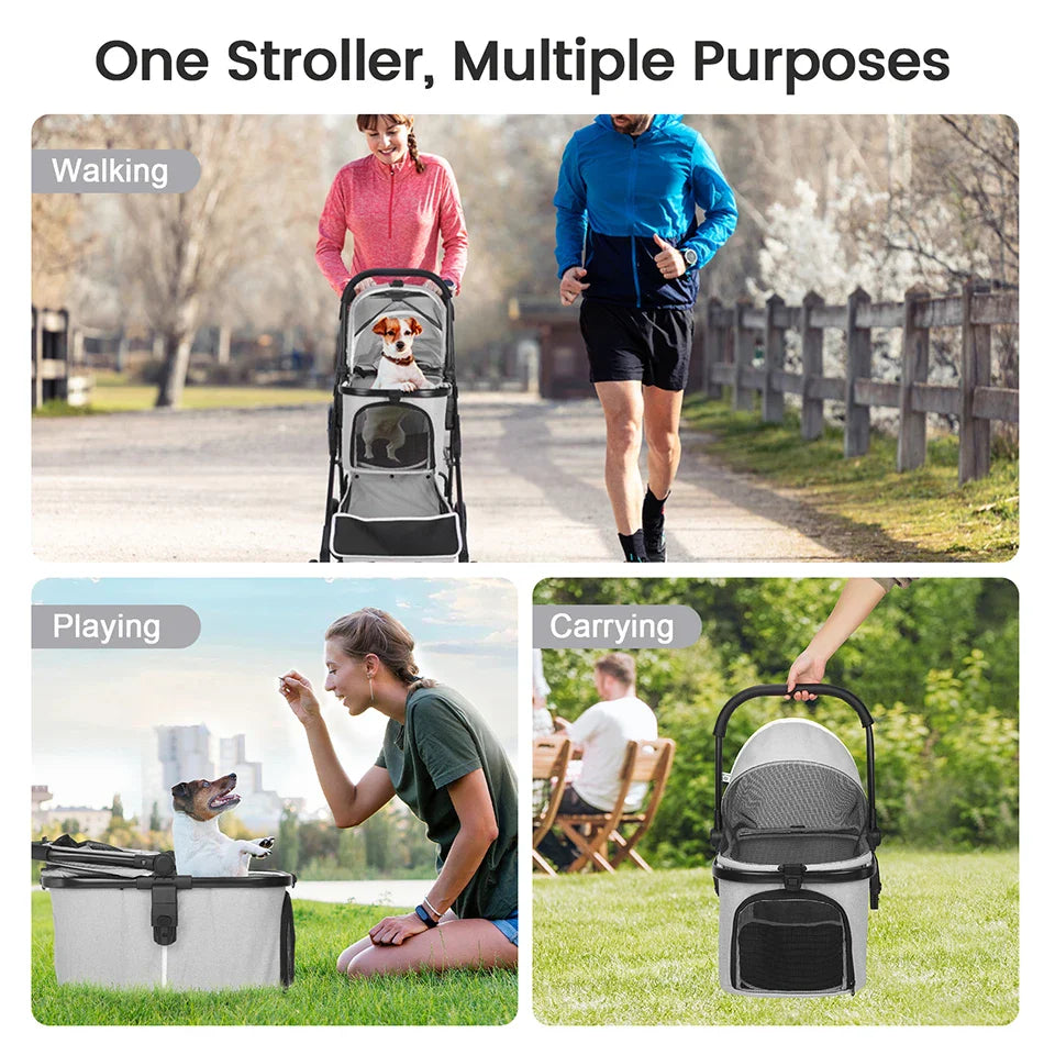 애완견 유모차 cute pet strollerfoldable pet travel carrier