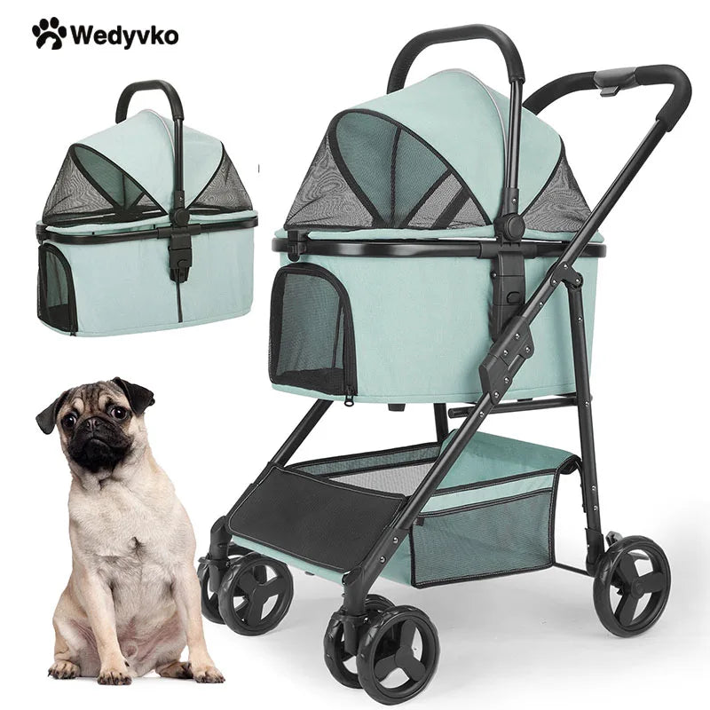 애완견 유모차 cute pet strollerfoldable pet travel carrier