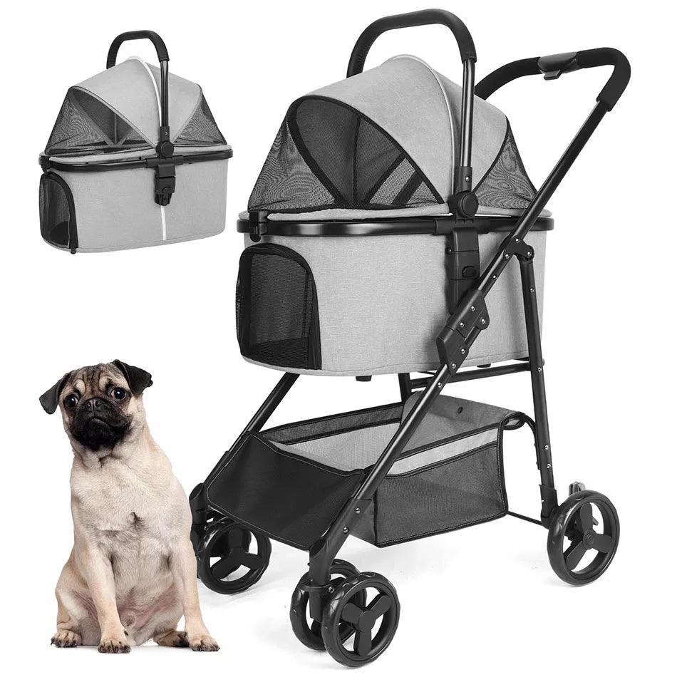 애완견 유모차 cute pet strollerfoldable pet travel carrier