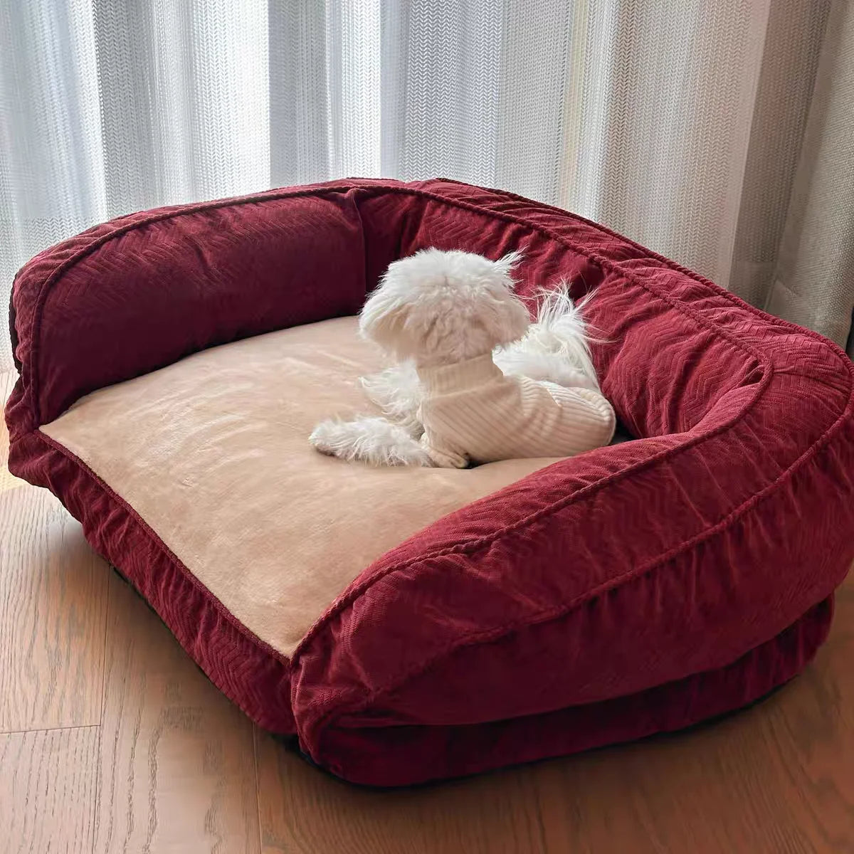 Removable and washable four-season pet sofa for medium and large dogs, dog beds, cat beds, pet beds, warm and thick in winter