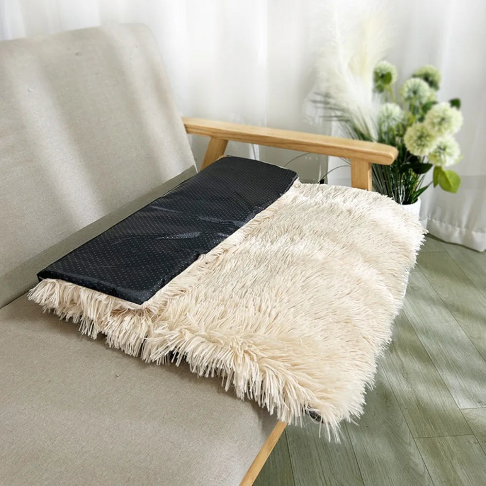 -slip waterproof warm cat blanket comfortable velvet puppy sleep mat winter