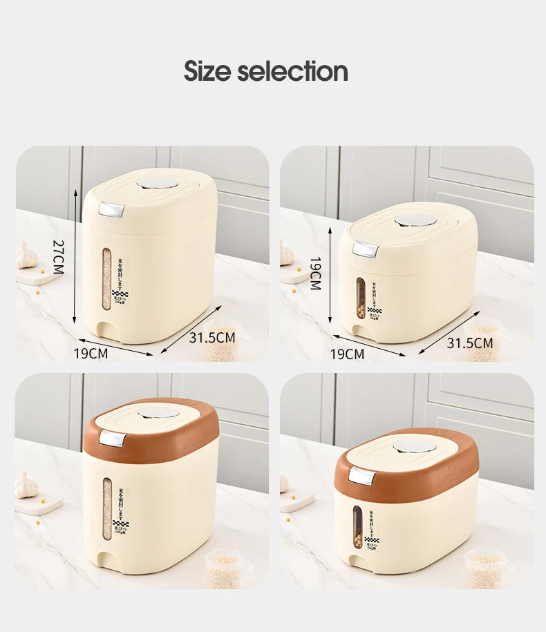 Durable Using Customization Rice Storage Container Large Capacity Rice Barrel Multifunctional  Dog Pet Food Storage Bin