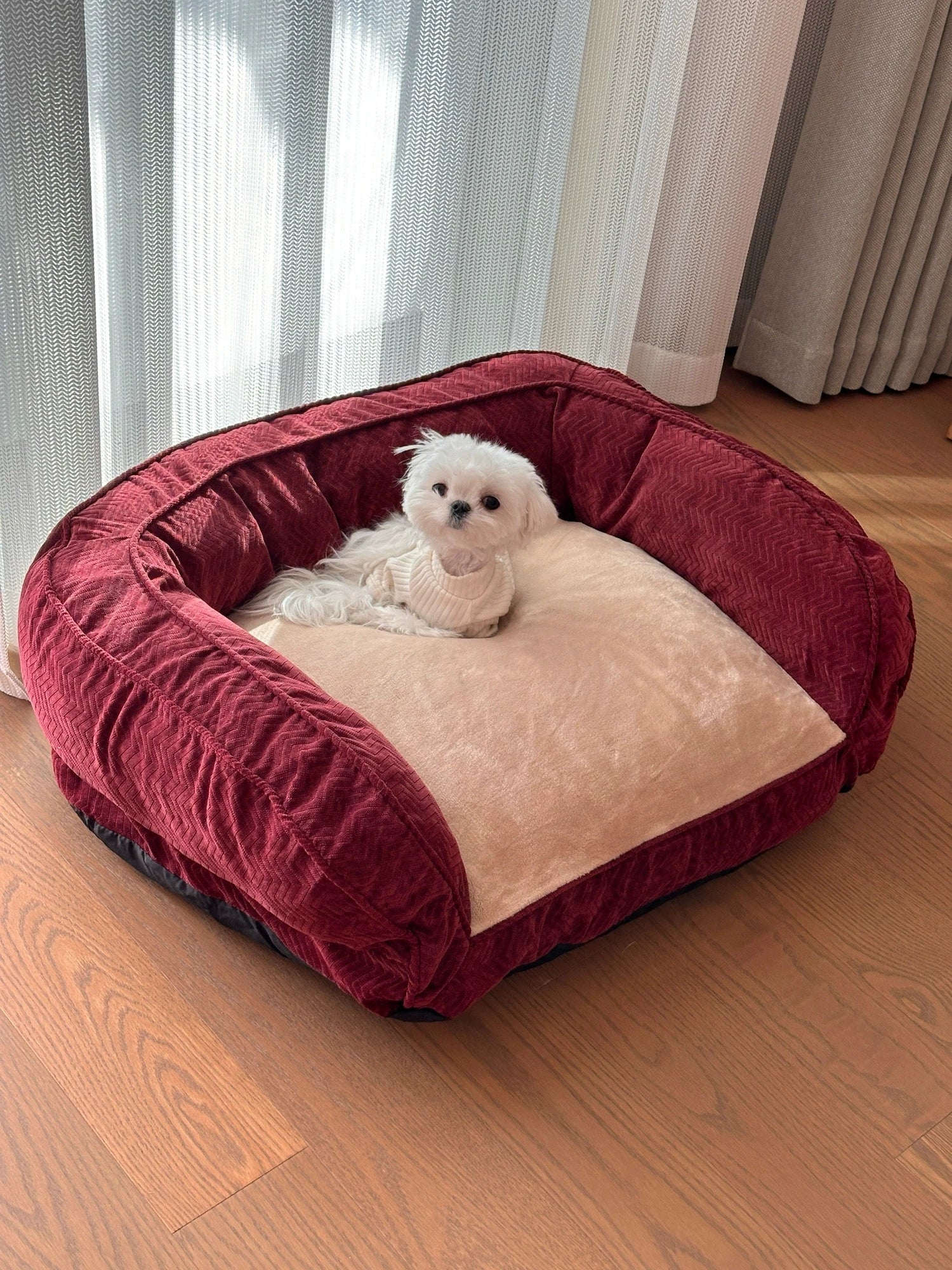 Removable and washable four-season pet sofa for medium and large dogs, dog beds, cat beds, pet beds, warm and thick in winter