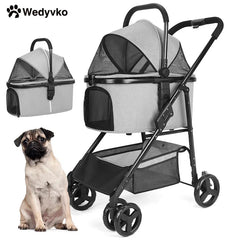 애완견 유모차 cute pet strollerfoldable pet travel carrier