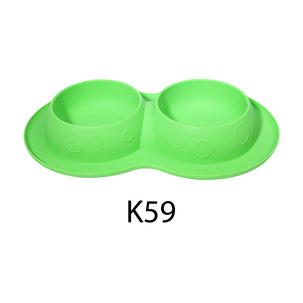 Pet Supplies Custom Non Slip Waterproof Silicone Water Food 2 In 1 Mat Pad Pet Bowls & Feeders