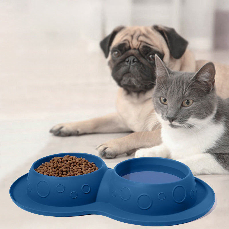 Pet Supplies Custom Non Slip Waterproof Silicone Water Food 2 In 1 Mat Pad Pet Bowls & Feeders